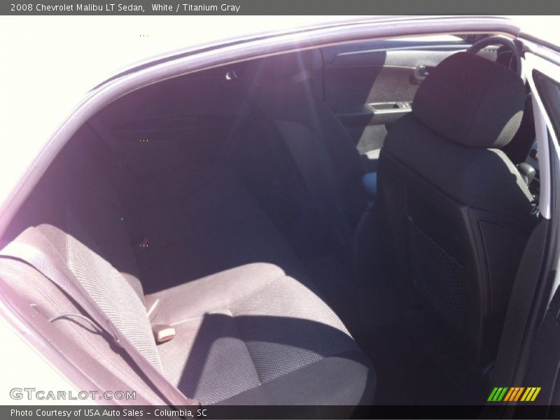 White / Titanium Gray 2008 Chevrolet Malibu LT Sedan