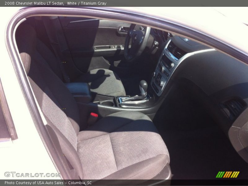 White / Titanium Gray 2008 Chevrolet Malibu LT Sedan