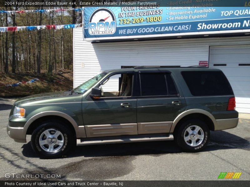 Estate Green Metallic / Medium Parchment 2004 Ford Expedition Eddie Bauer 4x4