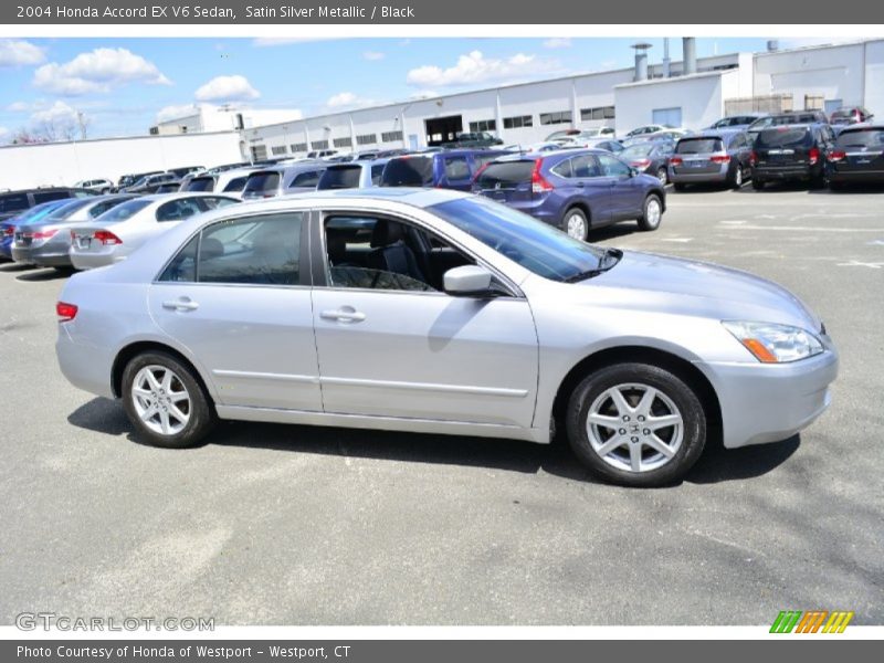 Satin Silver Metallic / Black 2004 Honda Accord EX V6 Sedan