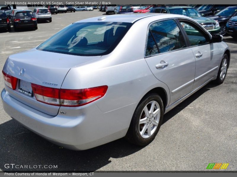 Satin Silver Metallic / Black 2004 Honda Accord EX V6 Sedan
