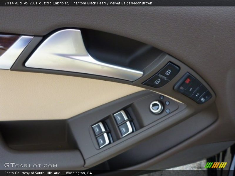 Phantom Black Pearl / Velvet Beige/Moor Brown 2014 Audi A5 2.0T quattro Cabriolet