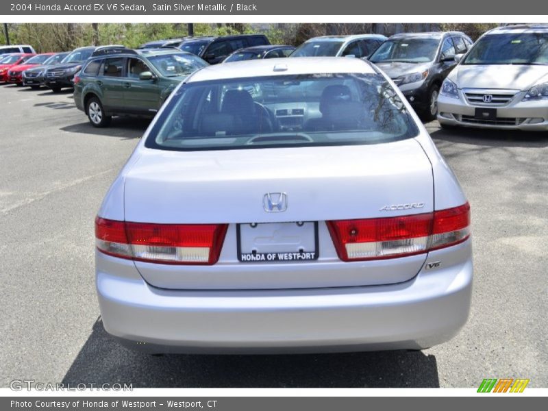 Satin Silver Metallic / Black 2004 Honda Accord EX V6 Sedan