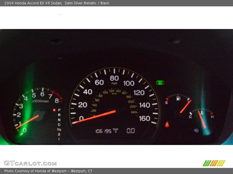 Satin Silver Metallic / Black 2004 Honda Accord EX V6 Sedan