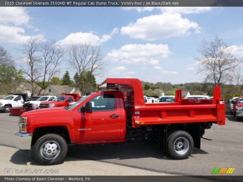 Victory Red / Jet Black/Dark Ash 2015 Chevrolet Silverado 3500HD WT Regular Cab Dump Truck