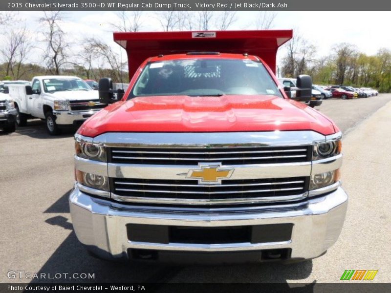 Victory Red / Jet Black/Dark Ash 2015 Chevrolet Silverado 3500HD WT Regular Cab Dump Truck