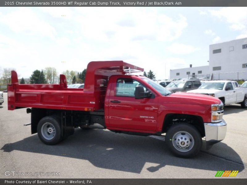Victory Red / Jet Black/Dark Ash 2015 Chevrolet Silverado 3500HD WT Regular Cab Dump Truck