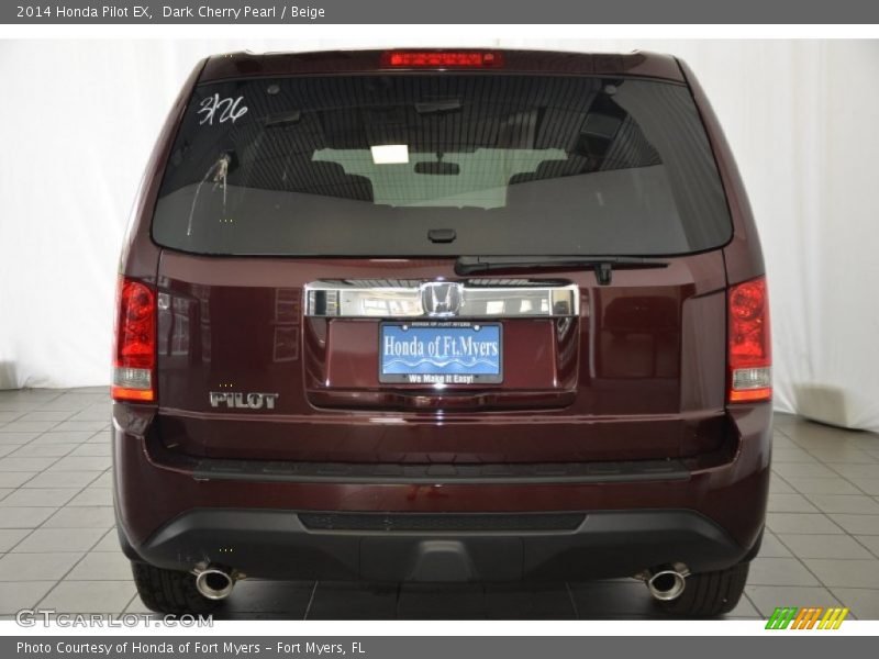 Dark Cherry Pearl / Beige 2014 Honda Pilot EX