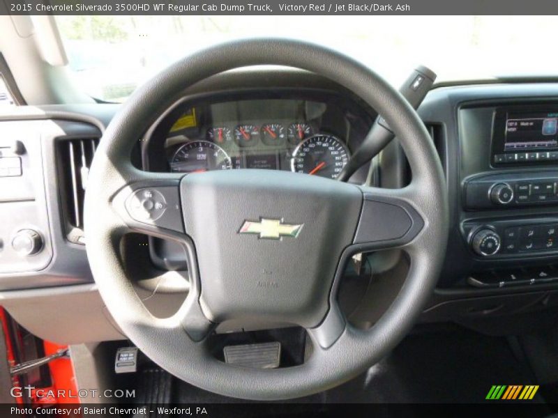 Victory Red / Jet Black/Dark Ash 2015 Chevrolet Silverado 3500HD WT Regular Cab Dump Truck
