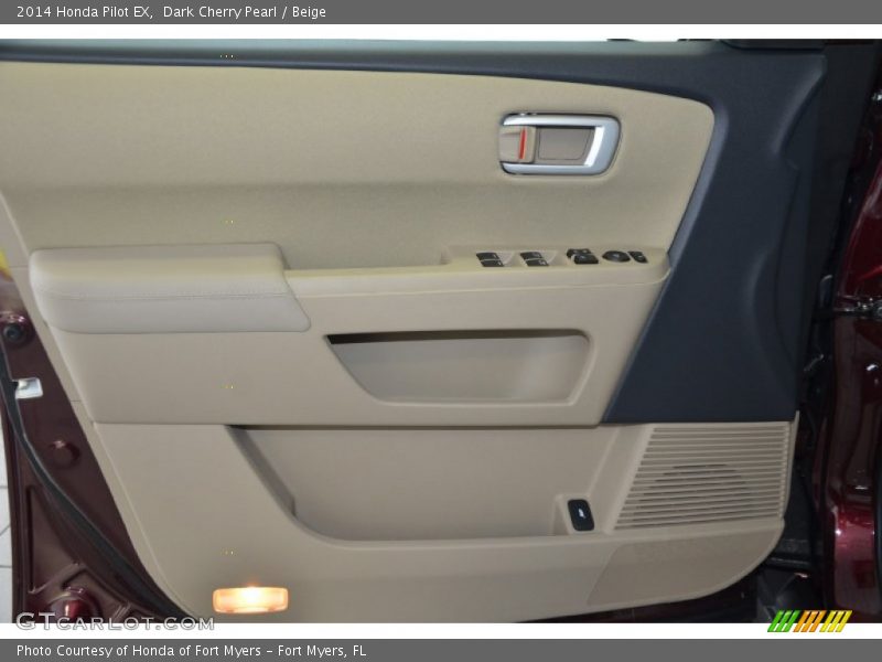 Dark Cherry Pearl / Beige 2014 Honda Pilot EX