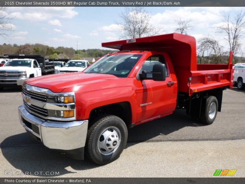 Victory Red / Jet Black/Dark Ash 2015 Chevrolet Silverado 3500HD WT Regular Cab Dump Truck
