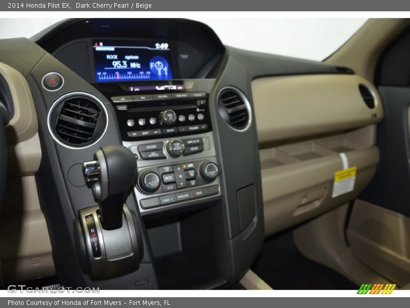 Dark Cherry Pearl / Beige 2014 Honda Pilot EX