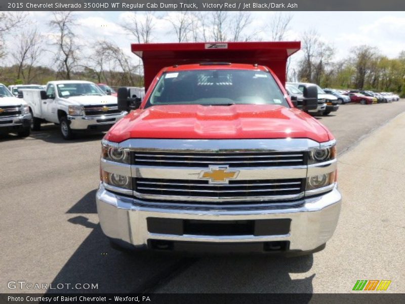 Victory Red / Jet Black/Dark Ash 2015 Chevrolet Silverado 3500HD WT Regular Cab Dump Truck