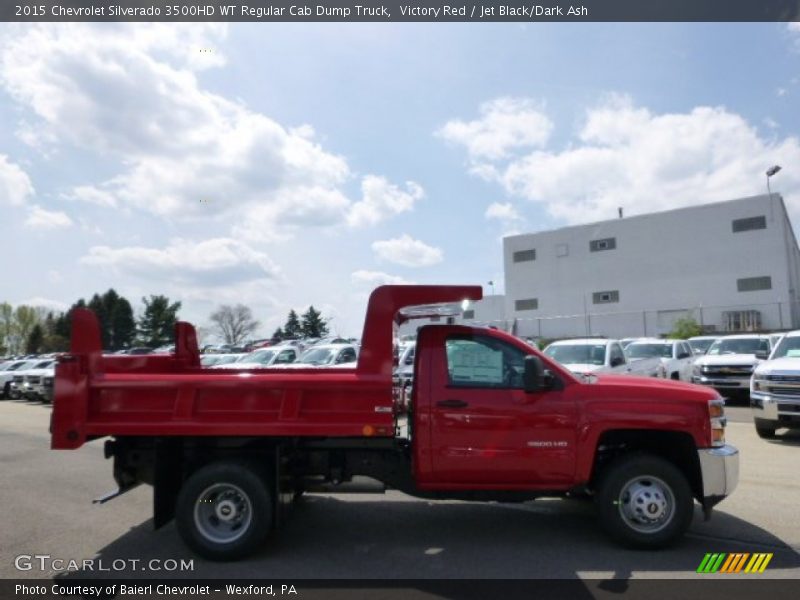 Victory Red / Jet Black/Dark Ash 2015 Chevrolet Silverado 3500HD WT Regular Cab Dump Truck