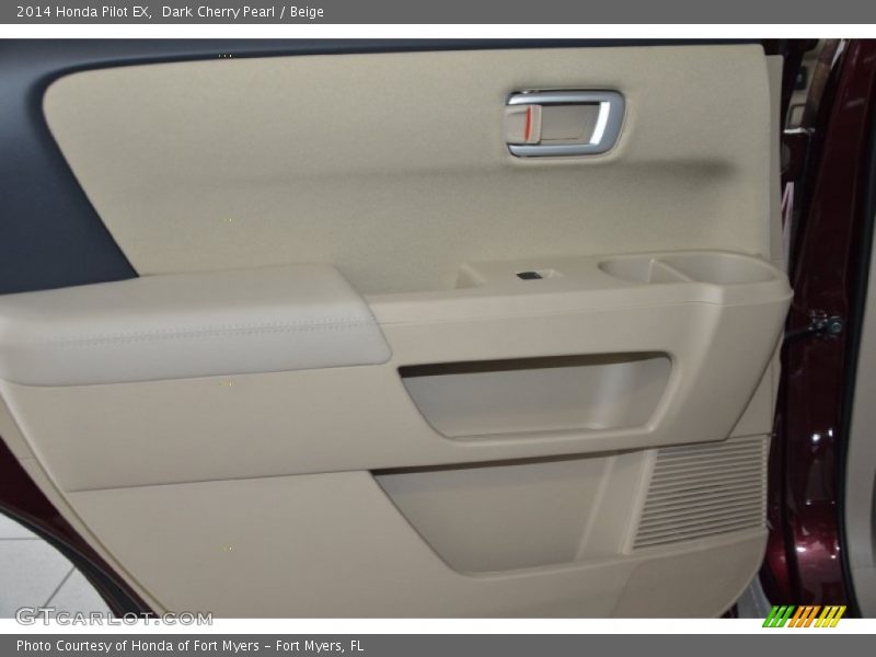 Dark Cherry Pearl / Beige 2014 Honda Pilot EX