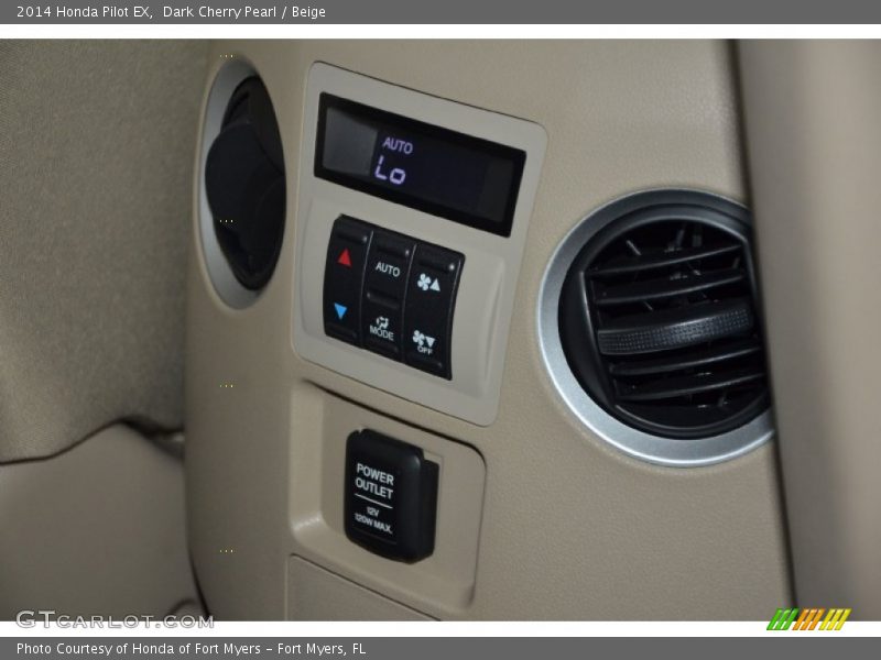 Dark Cherry Pearl / Beige 2014 Honda Pilot EX
