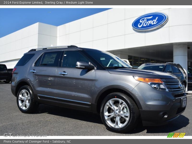 Sterling Gray / Medium Light Stone 2014 Ford Explorer Limited
