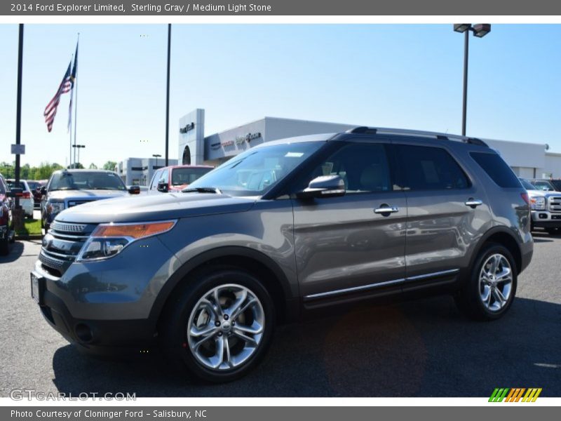 Sterling Gray / Medium Light Stone 2014 Ford Explorer Limited