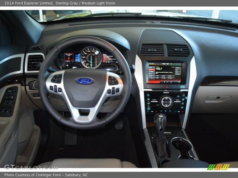 Sterling Gray / Medium Light Stone 2014 Ford Explorer Limited