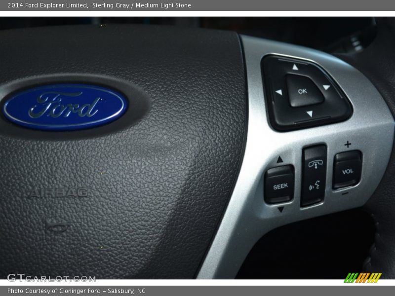 Sterling Gray / Medium Light Stone 2014 Ford Explorer Limited