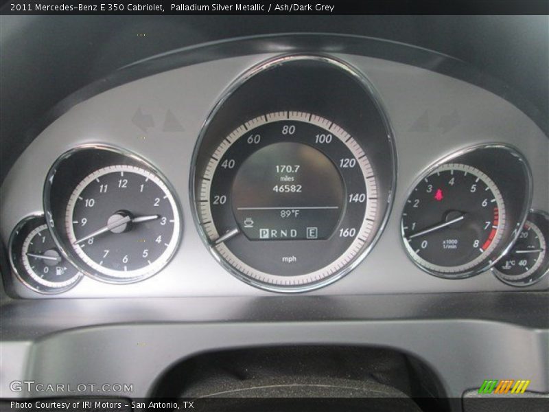 Palladium Silver Metallic / Ash/Dark Grey 2011 Mercedes-Benz E 350 Cabriolet