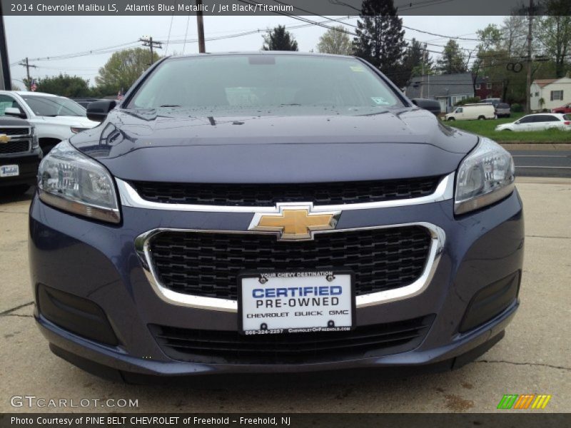 Atlantis Blue Metallic / Jet Black/Titanium 2014 Chevrolet Malibu LS