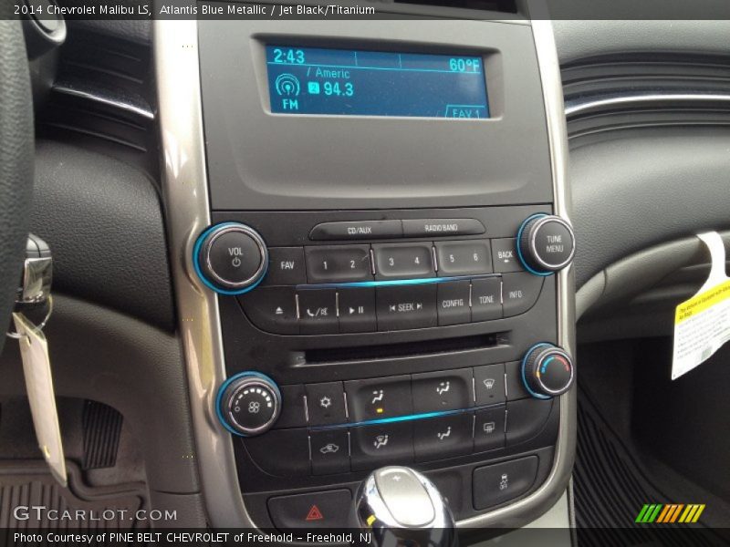 Atlantis Blue Metallic / Jet Black/Titanium 2014 Chevrolet Malibu LS