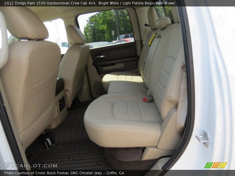 Bright White / Light Pebble Beige/Bark Brown 2012 Dodge Ram 1500 Outdoorsman Crew Cab 4x4