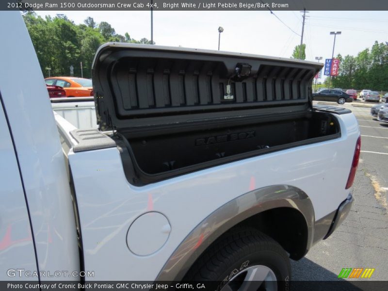 Bright White / Light Pebble Beige/Bark Brown 2012 Dodge Ram 1500 Outdoorsman Crew Cab 4x4