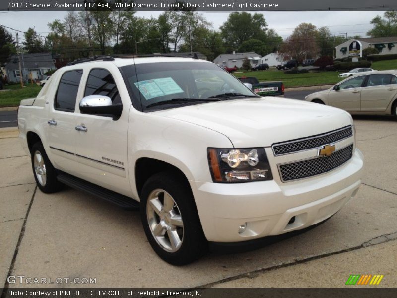 White Diamond Tricoat / Dark Cashmere/Light Cashmere 2012 Chevrolet Avalanche LTZ 4x4