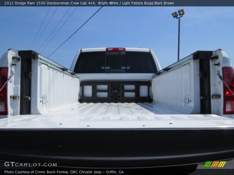 Bright White / Light Pebble Beige/Bark Brown 2012 Dodge Ram 1500 Outdoorsman Crew Cab 4x4