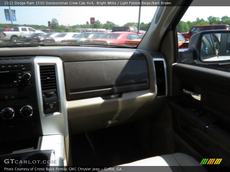 Bright White / Light Pebble Beige/Bark Brown 2012 Dodge Ram 1500 Outdoorsman Crew Cab 4x4