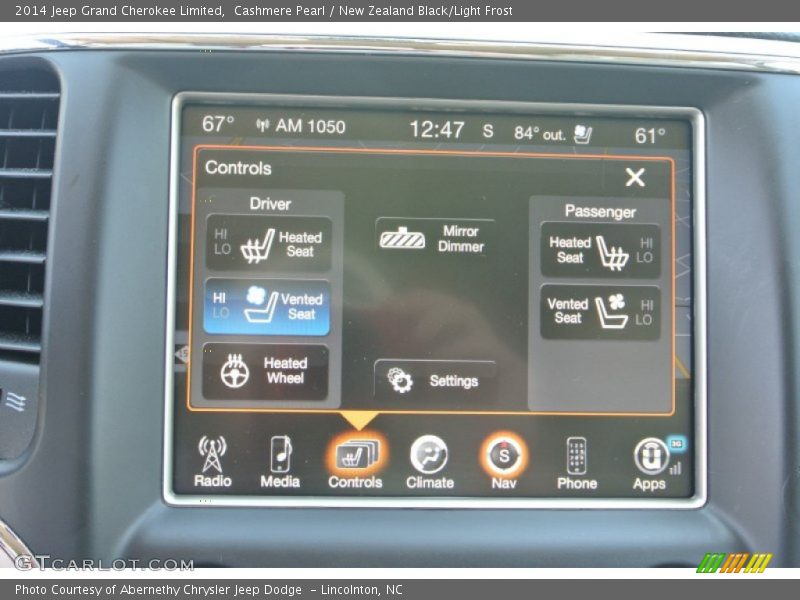 Cashmere Pearl / New Zealand Black/Light Frost 2014 Jeep Grand Cherokee Limited