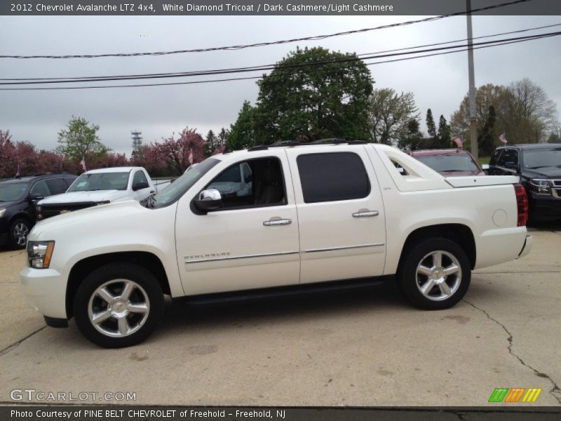 White Diamond Tricoat / Dark Cashmere/Light Cashmere 2012 Chevrolet Avalanche LTZ 4x4