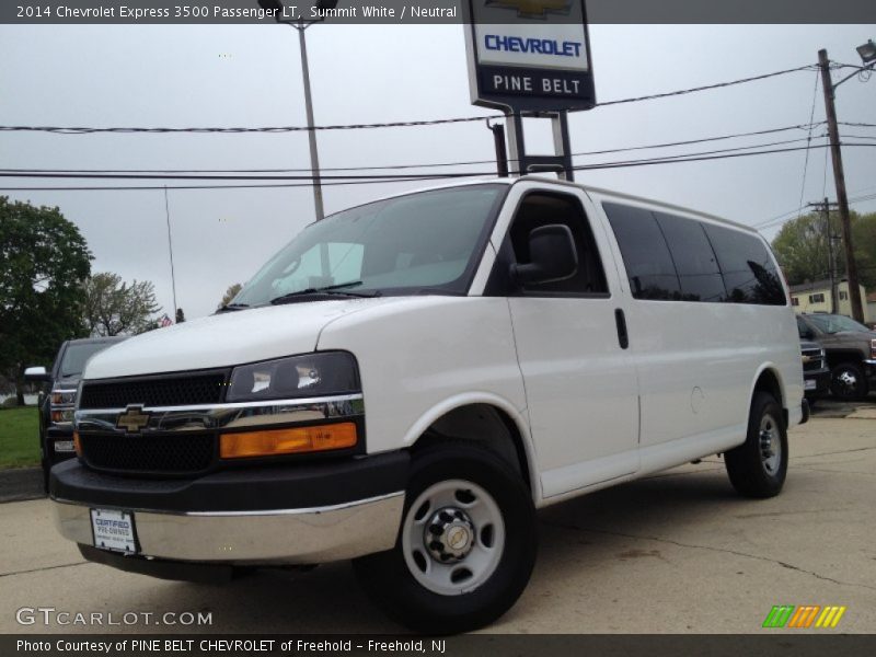 Summit White / Neutral 2014 Chevrolet Express 3500 Passenger LT