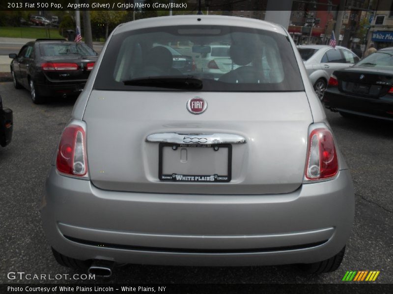 Argento (Silver) / Grigio/Nero (Gray/Black) 2013 Fiat 500 Pop