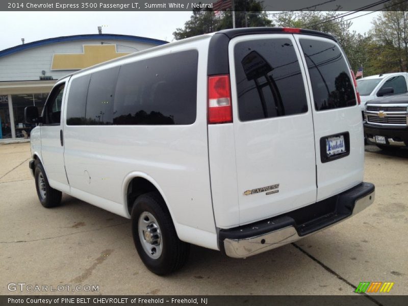 Summit White / Neutral 2014 Chevrolet Express 3500 Passenger LT