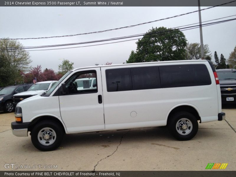 Summit White / Neutral 2014 Chevrolet Express 3500 Passenger LT