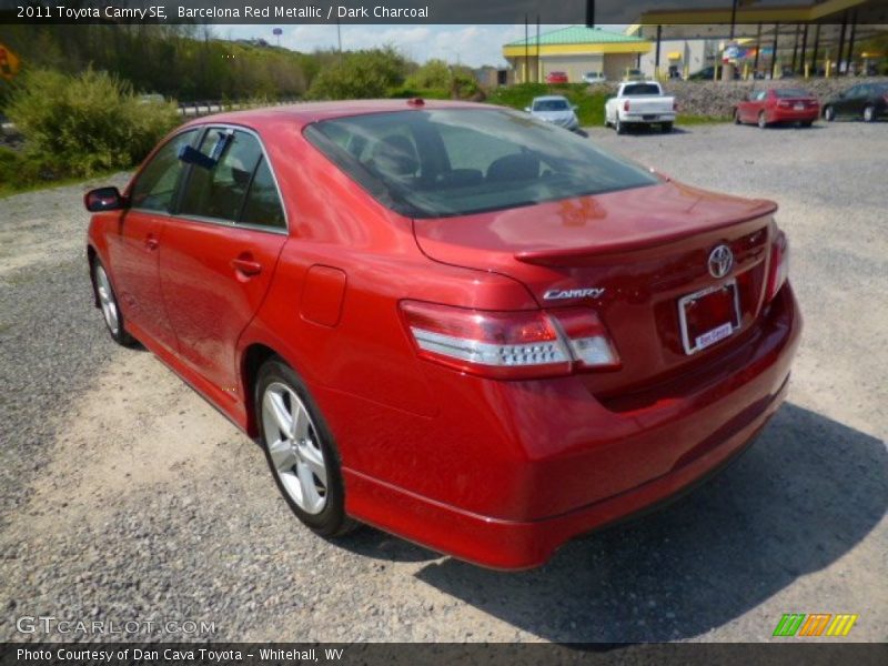 Barcelona Red Metallic / Dark Charcoal 2011 Toyota Camry SE