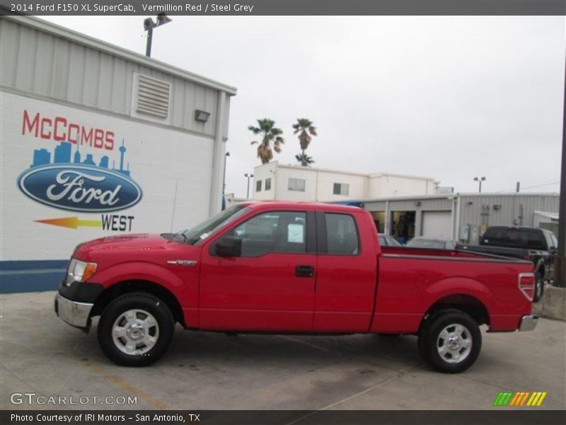 Vermillion Red / Steel Grey 2014 Ford F150 XL SuperCab