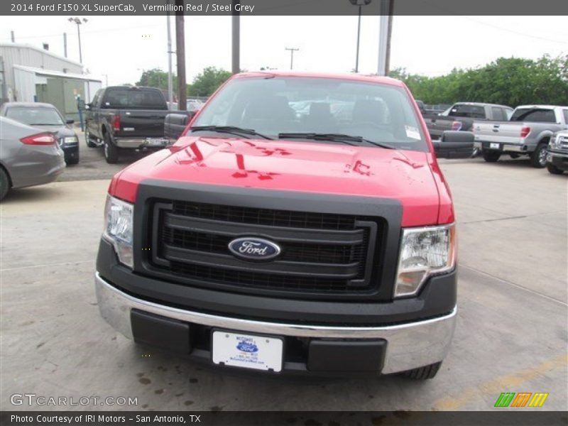 Vermillion Red / Steel Grey 2014 Ford F150 XL SuperCab