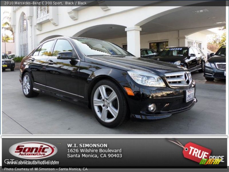 Black / Black 2010 Mercedes-Benz C 300 Sport