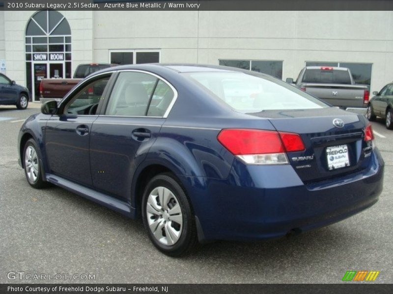 Azurite Blue Metallic / Warm Ivory 2010 Subaru Legacy 2.5i Sedan