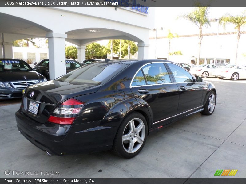 Black / Savanna/Cashmere 2009 Mercedes-Benz S 550 Sedan