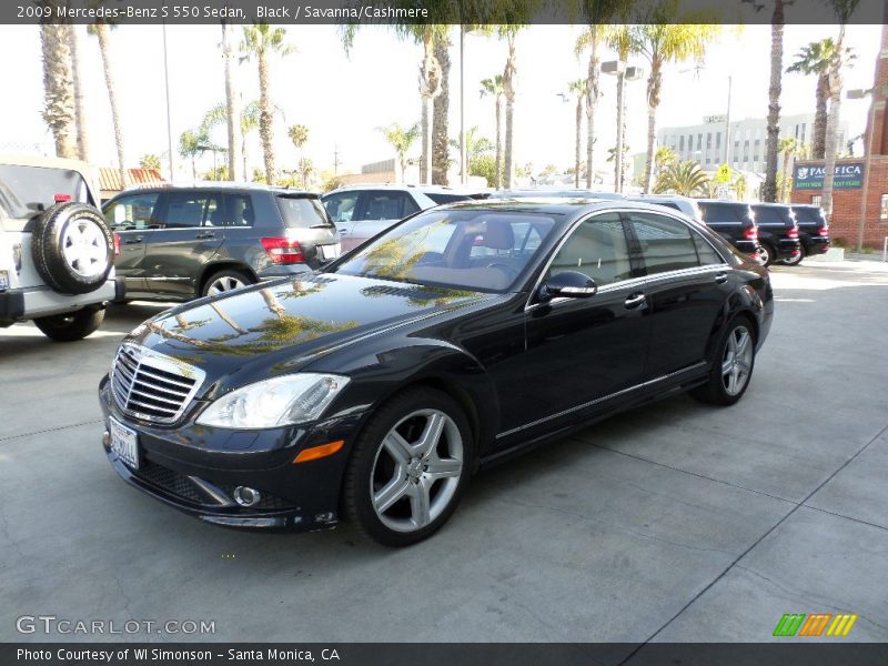 Black / Savanna/Cashmere 2009 Mercedes-Benz S 550 Sedan