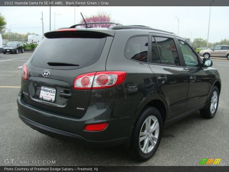 Black Forest Green / Gray 2012 Hyundai Santa Fe SE V6 AWD