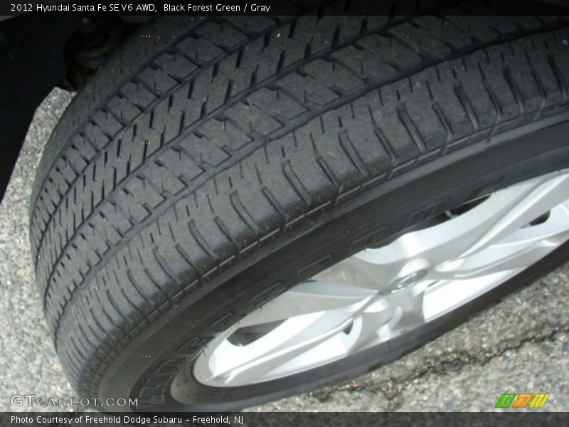 Black Forest Green / Gray 2012 Hyundai Santa Fe SE V6 AWD