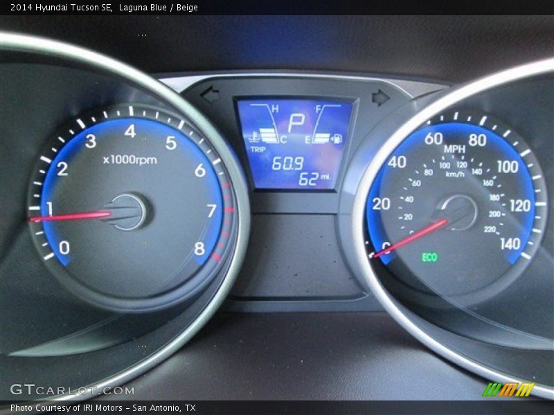 Laguna Blue / Beige 2014 Hyundai Tucson SE