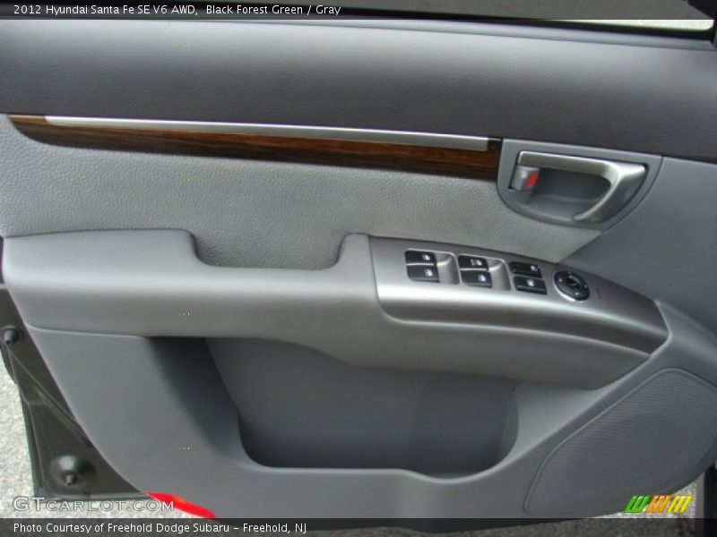 Black Forest Green / Gray 2012 Hyundai Santa Fe SE V6 AWD
