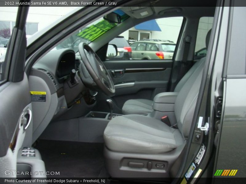 Black Forest Green / Gray 2012 Hyundai Santa Fe SE V6 AWD
